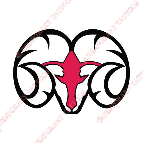 Winston Salem State Rams Customize Temporary Tattoos Stickers NO.7008